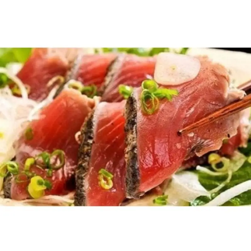  黄金藁焼き一本釣り 鰹タタキ 1kgと藻塩(5パック)のセット / かつお 鰹 かつおのたたき 海鮮 人気 【nks102C】