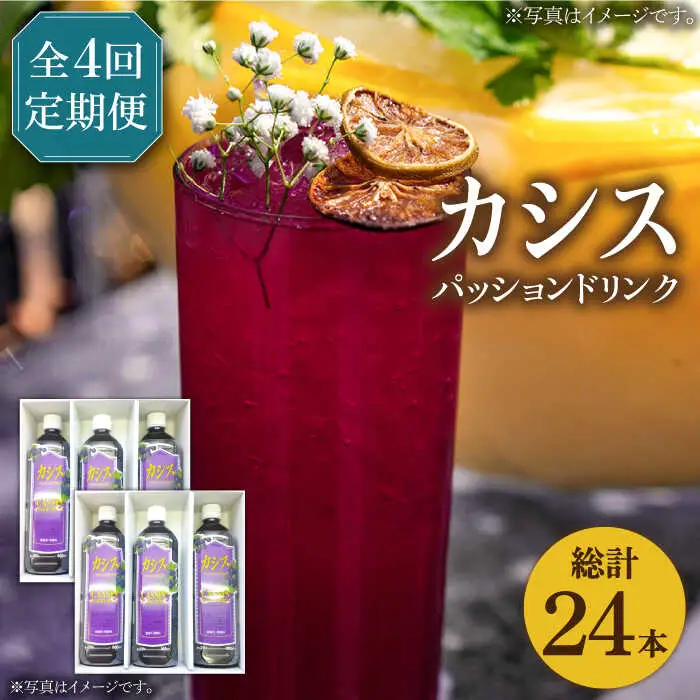 【全4回定期便】カシス パッション ドリンク 6本 セット[VAX020]果汁 ジュース 飲料（3ヶ月おきにお届けします）