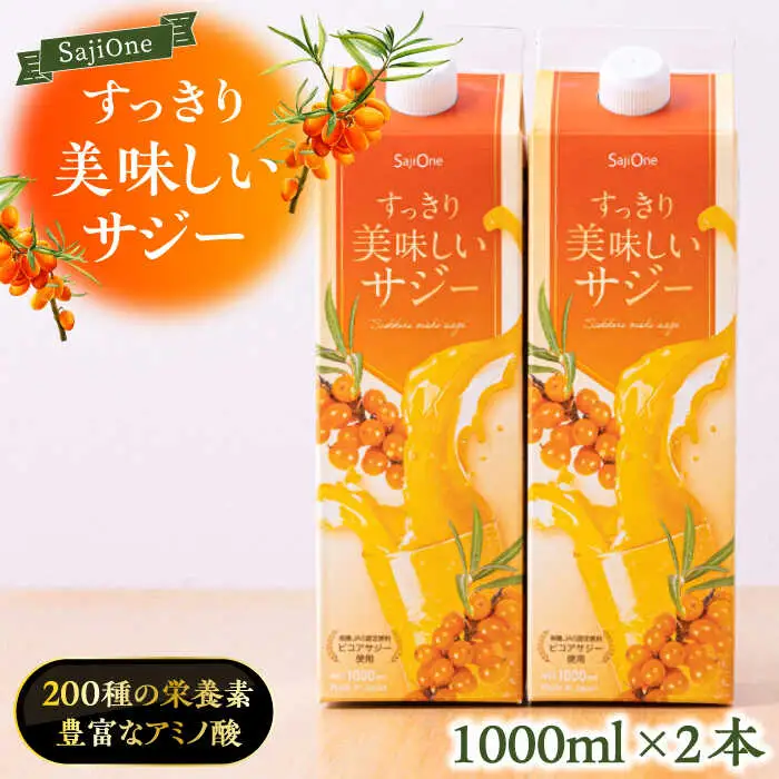 家族みんなでおいしく飲める！すっきり美味しい サジー（2本）[VAX034]