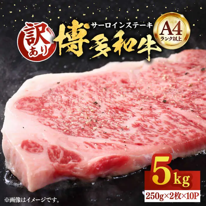 【訳あり】博多和牛 サーロインステーキ 5kg [VBB012]大容量 ステーキ