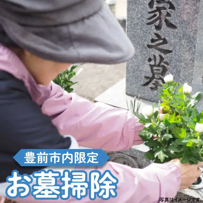 【豊前市内限定】お墓掃除 広さ2ｍ×3ｍ以内[VBO008]