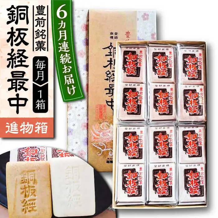【全6回定期便】【進物箱】銅板経最中 12個入り[VBU012]ギフト 贈り物 和菓子 饅頭