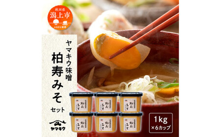 柏寿味噌1・カップ×6個セット【小玉醸造】