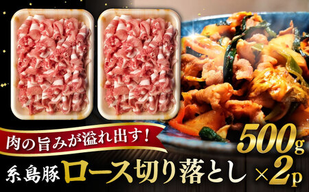 糸島豚 ロース 切り落とし 1kg 糸島市 / ヒサダヤフーズ　豚肉 豚 [AIA065]