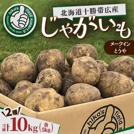 北海道十勝帯広産 じゃがいも 2種10kg(メークイン とうや )_野菜 じゃがいも いも ジャガイモ 馬鈴薯_【配送不可地域：離島】【1497186】