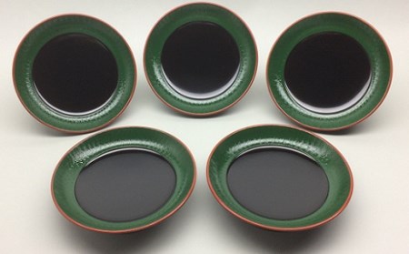 山本翠松　イジイジ塗銘々皿（５客）　k_13