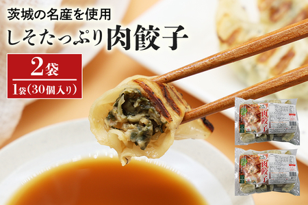 【数量限定】 しそたっぷり肉餃子 2袋 肉餃子30個×2袋 60個 ぎょうざ ギョウザ 餃子 しそ シソ ローズポーク 豚肉 小美玉産 茨城県産 名産 冷凍 17-AN