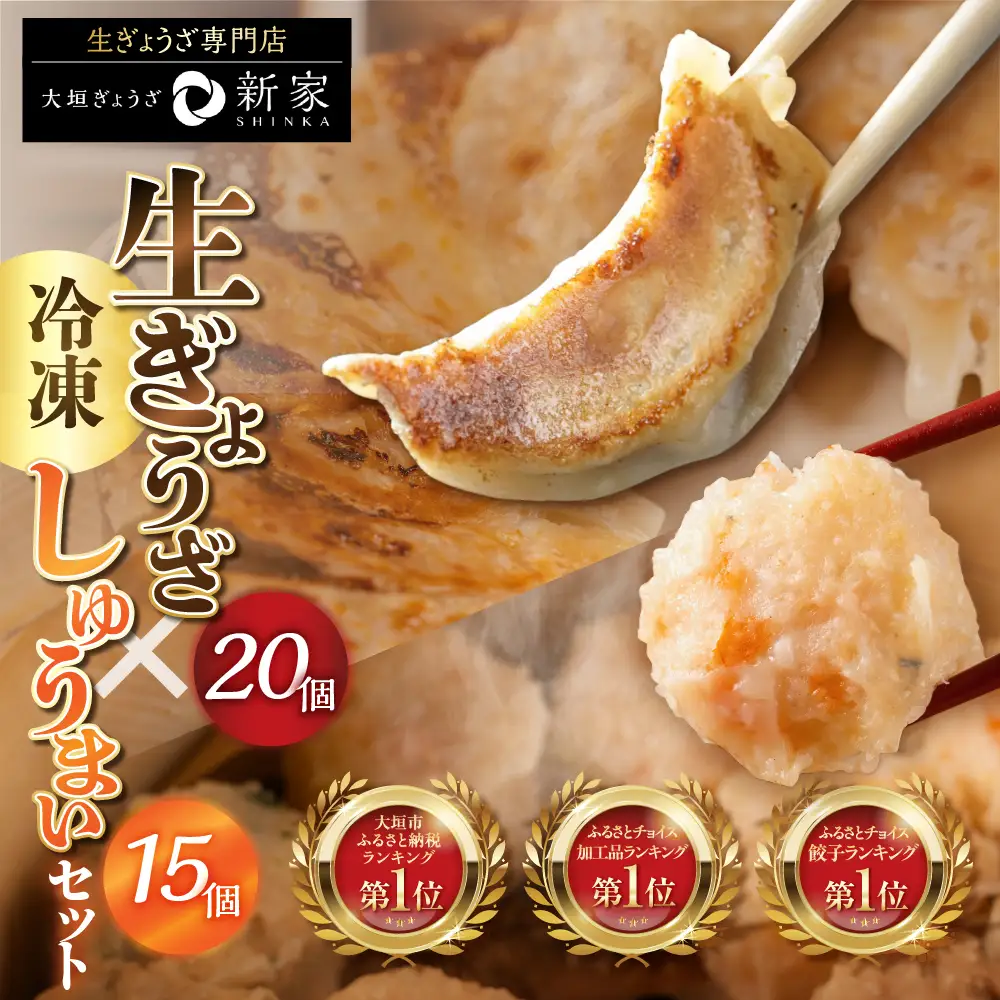 専門店のぎょうざとしゅうまいセット 餃子20個 しゅうまい15個 