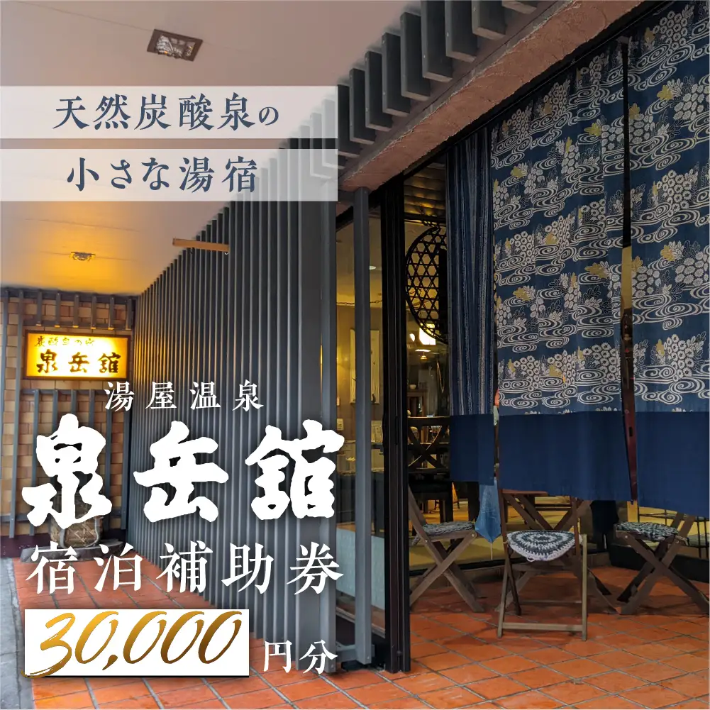 湯屋温泉 【泉岳舘】宿泊補助券（30,000円分）【a029-3】