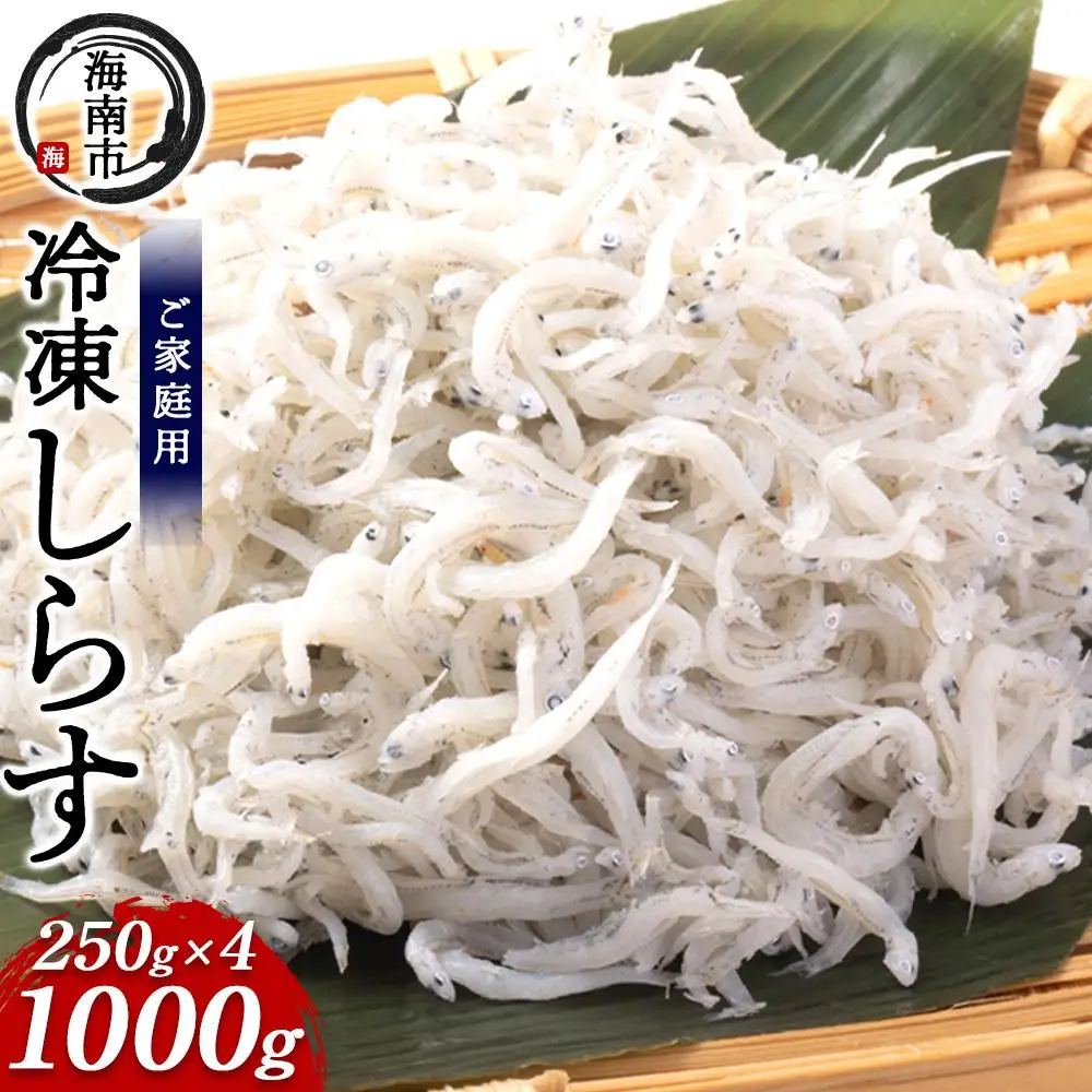 産地直送 ご家庭用 冷凍 しらす 1000g （250g × 4 ）（ 冷凍 ）