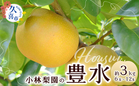 梨 豊水 約3kg 6玉～12玉 梨