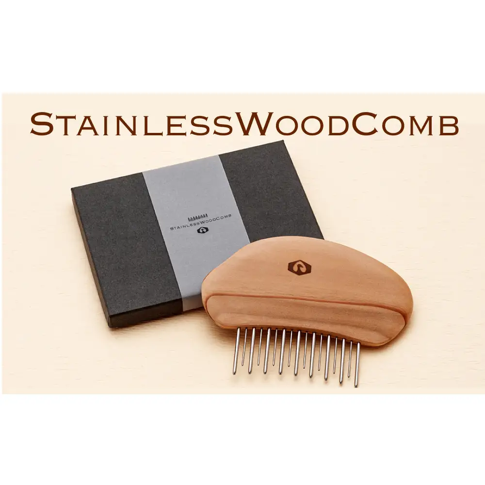 StainlessWoodComb(ステンレスウッドコーム) 富山県 氷見市 櫛 コーム 杉 ステンレス 日用品