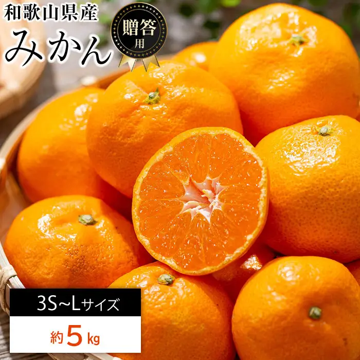 和歌山県産 糖度 12.5度以上 秀品 贈答用 みかん 5kg 3S ～ Lサイズ混合 【NY2w】