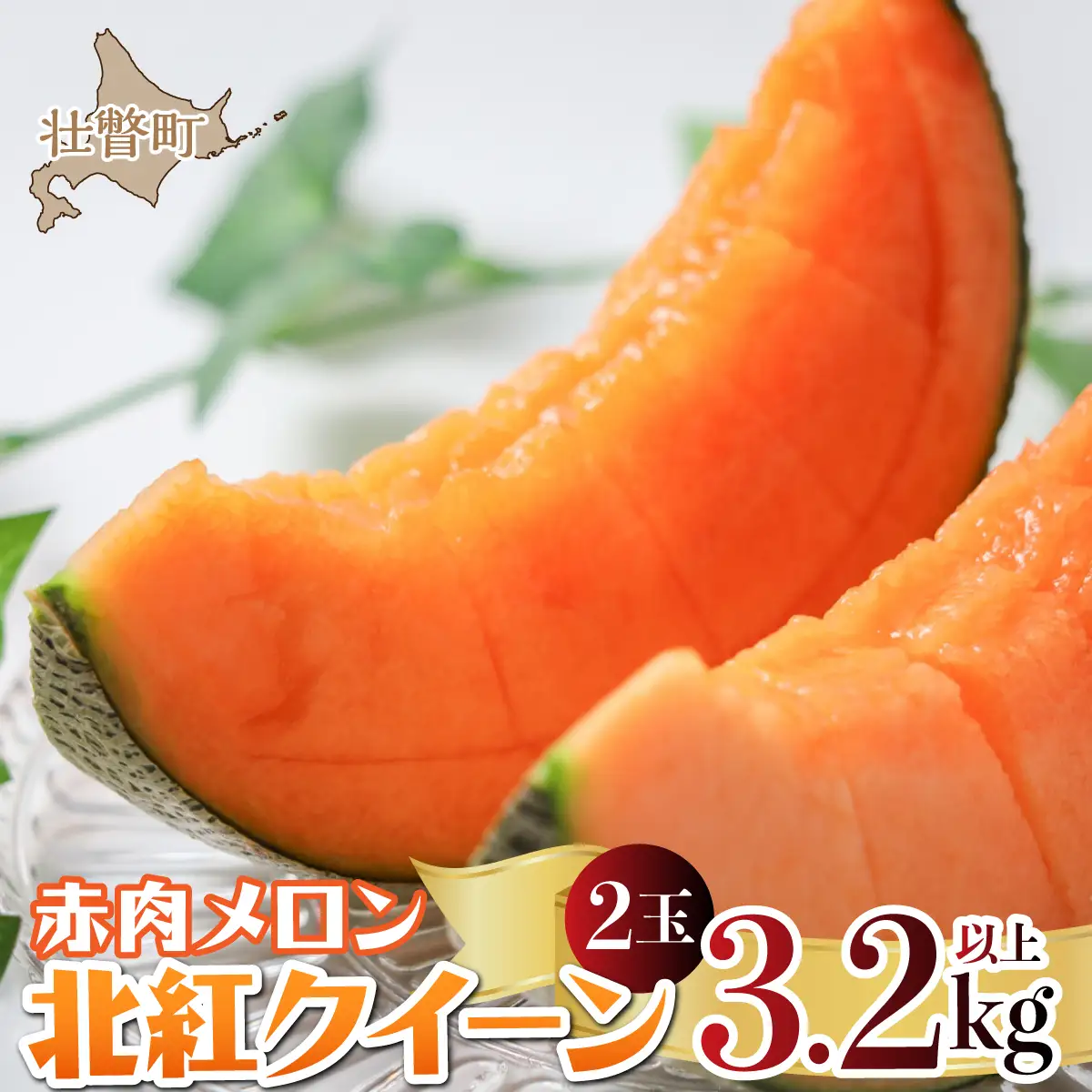 【2027年7月上旬より発送】北海道壮瞥産 赤肉メロン「北紅クイーン」2玉入り約3.2kg以上 SBTP004