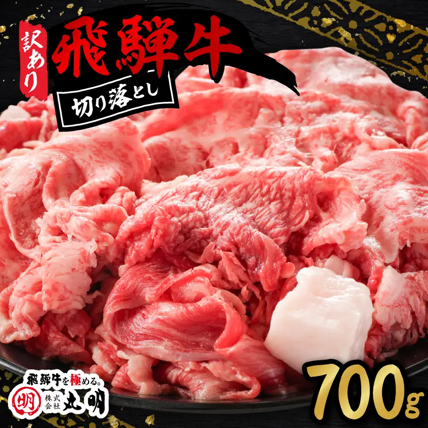 【訳あり】飛騨牛　切り落とし(コマ切れ)700g【配送不可地域：離島】【1043507】