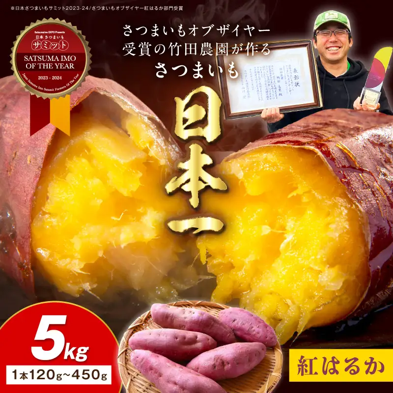 日本一の京都産「紅はるか」5kg（サツマイモ　野菜　スイーツ　お菓子　焼き芋　さつまいも）