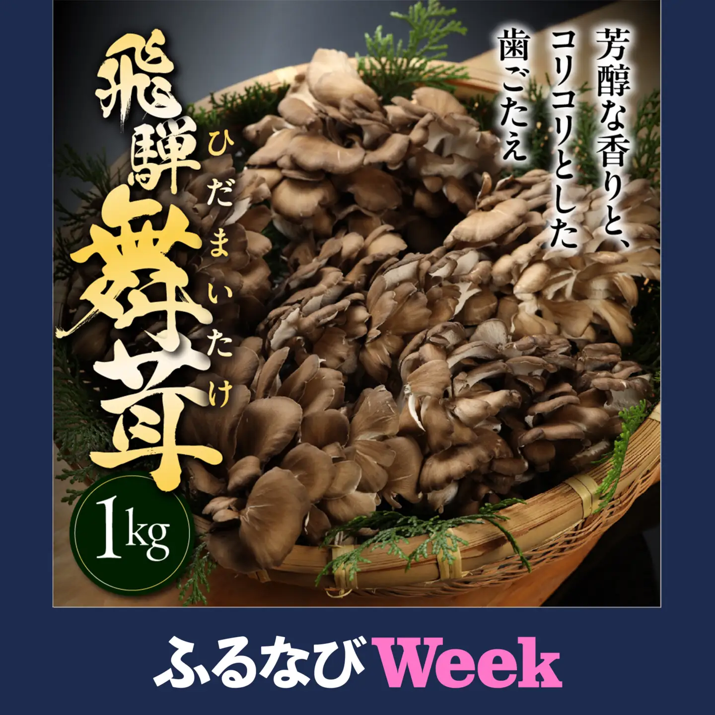 【ふるなびWEEK対象】訳あり（簡易包装）飛騨舞茸 1kg 舞茸【60-2fw】