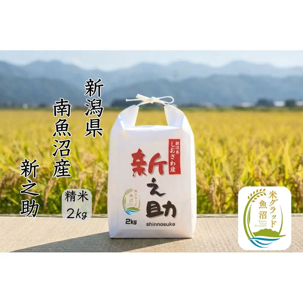 【令和8年産 新米】新潟県南魚沼産　新之助　2kg　大粒でツヤがあるこれまでにないお米