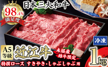 【一週間以内発送】近江牛 ロース すきやき しゃぶしゃぶ 1kg 【FO26W】 すき焼き 【 近江牛 】 牛肉