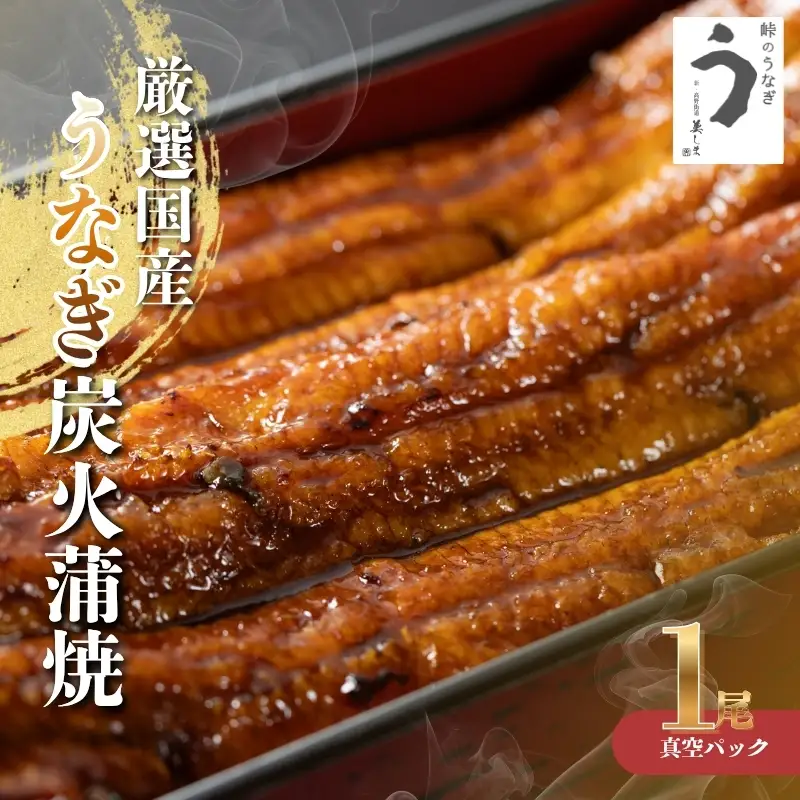 厳選国産うなぎ炭火蒲焼1尾 たれ・山椒付【順次発送】【BM01-tgun001】
