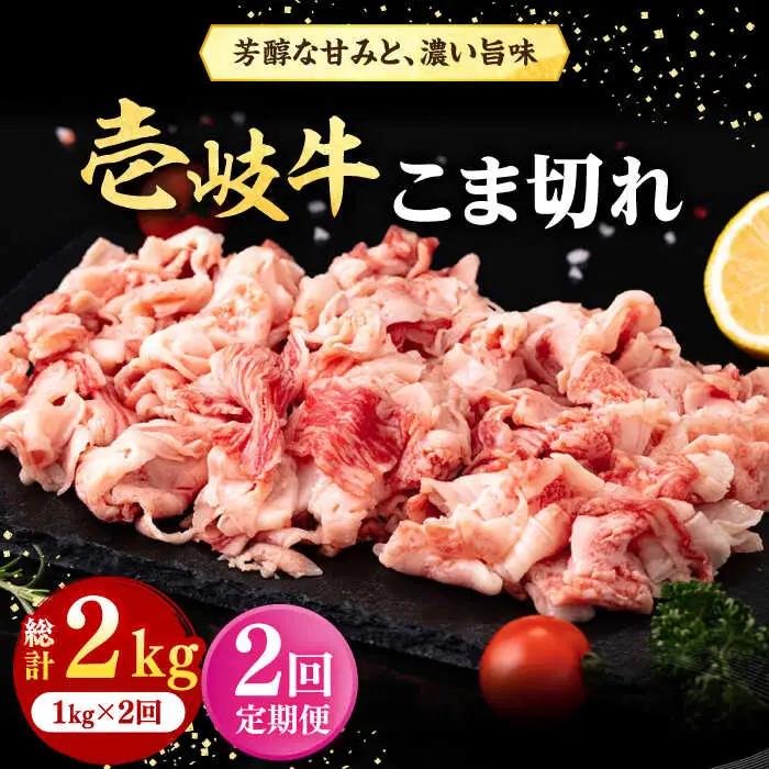 【全2回定期便】 壱岐牛 こま切れ （バラ） 1kg《壱岐市》【株式会社イチヤマ】 肉 牛肉 細切れ 小間切れ BBQ 焼肉 [JFE121]
