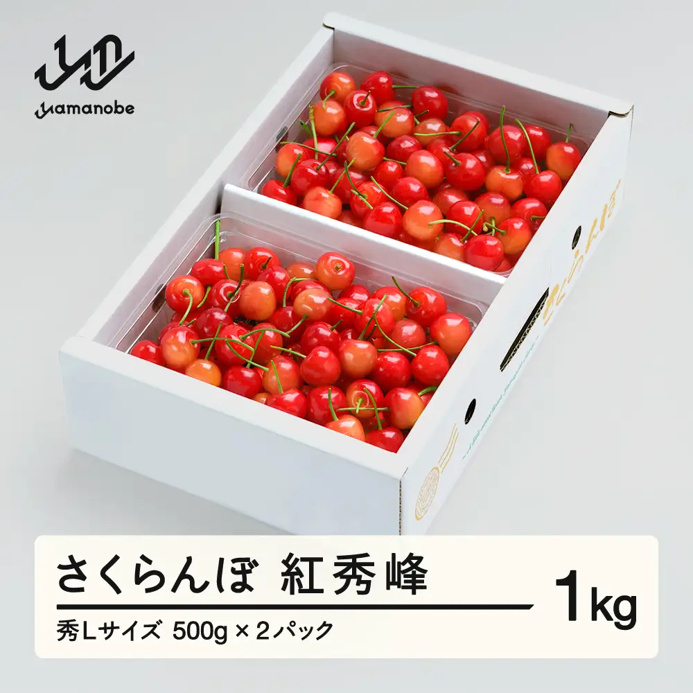 《先行予約》 さくらんぼ 紅秀峰 秀Lサイズ 1kg バラ詰め 化粧箱 (500gx2)  2027年産 令和9年産 山形県産 ns-bsslb1