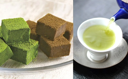 生チョコセット 抹茶 ほうじ 深蒸し茶 生チョコセット