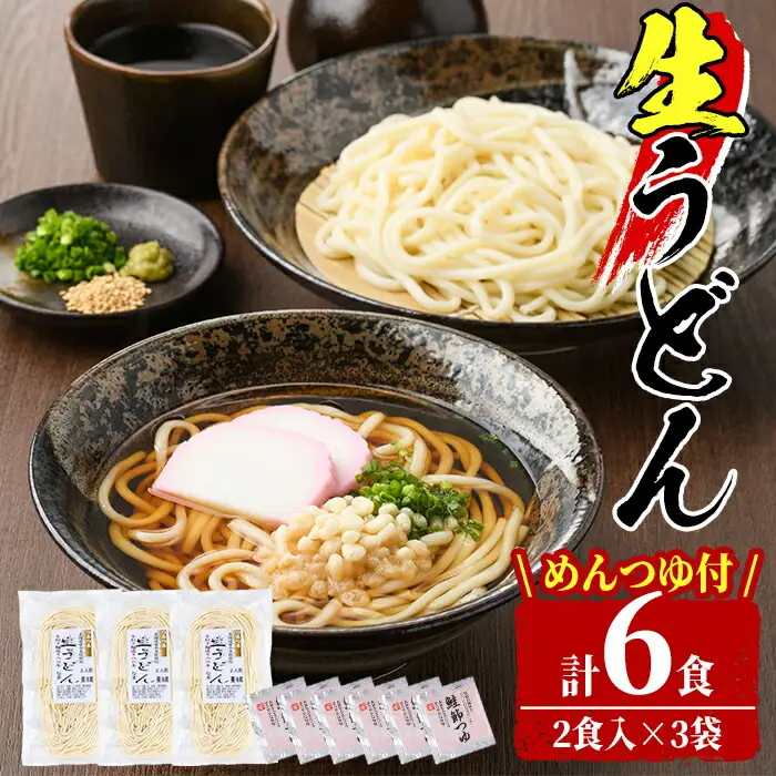 生 うどん 6人前 めんつゆ付き【日の出食品】A7065