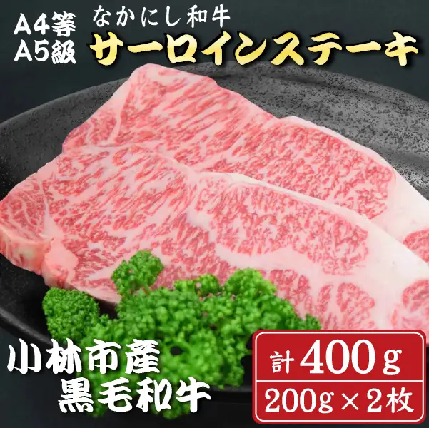 牛肉 【A4等級以上】なかにし和牛サーロインステーキ400g 牛肉