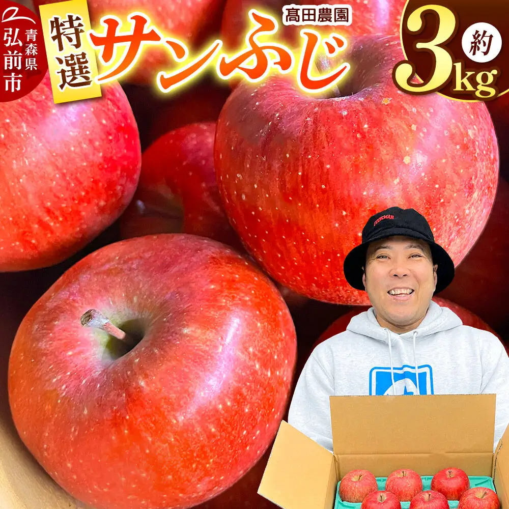 りんご 特選 サンふじ 約3kg【11月下旬～発送】りんご