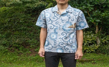 島田帯シャツ（花唐草柄）LL ファッション 服 男性 メンズ 