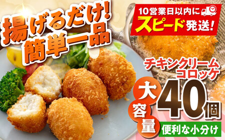チキンクリームコロッケ 40個 2.2kg クリームコロッケ ころっけ 冷凍 揚げ物 惣菜 コロッケ 横須賀 弁当 【有限会社丸伸商事】 [AKFH008]