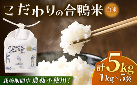 合鴨米 1kg×5 計5kg 【あいがもん倶楽部】[ZAR021]