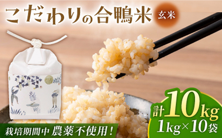 合鴨玄米 1kg×10 計10kg 【あいがもん倶楽部】[ZAR025]