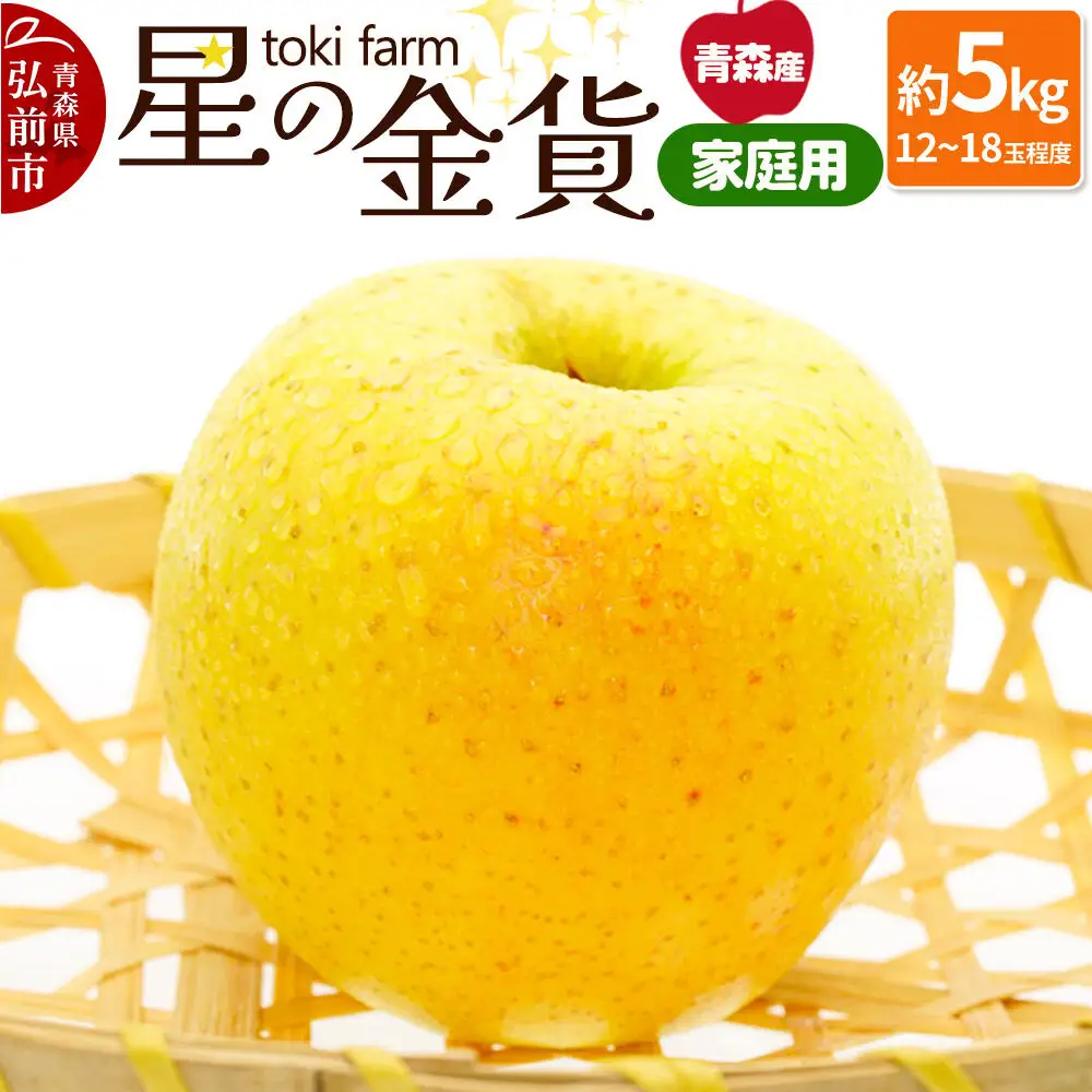 【26年11月発送】りんご 星の金貨 約5kg（12～18玉程度）家庭用 toki farm