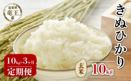【 先行予約 】 新米 きぬひかり 玄米 10kg 定期便 3ヶ月