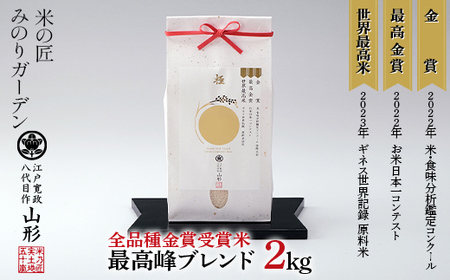 【全品種金賞受賞米・最高峰ブレンド】2kg 米 精米 F3S-2021