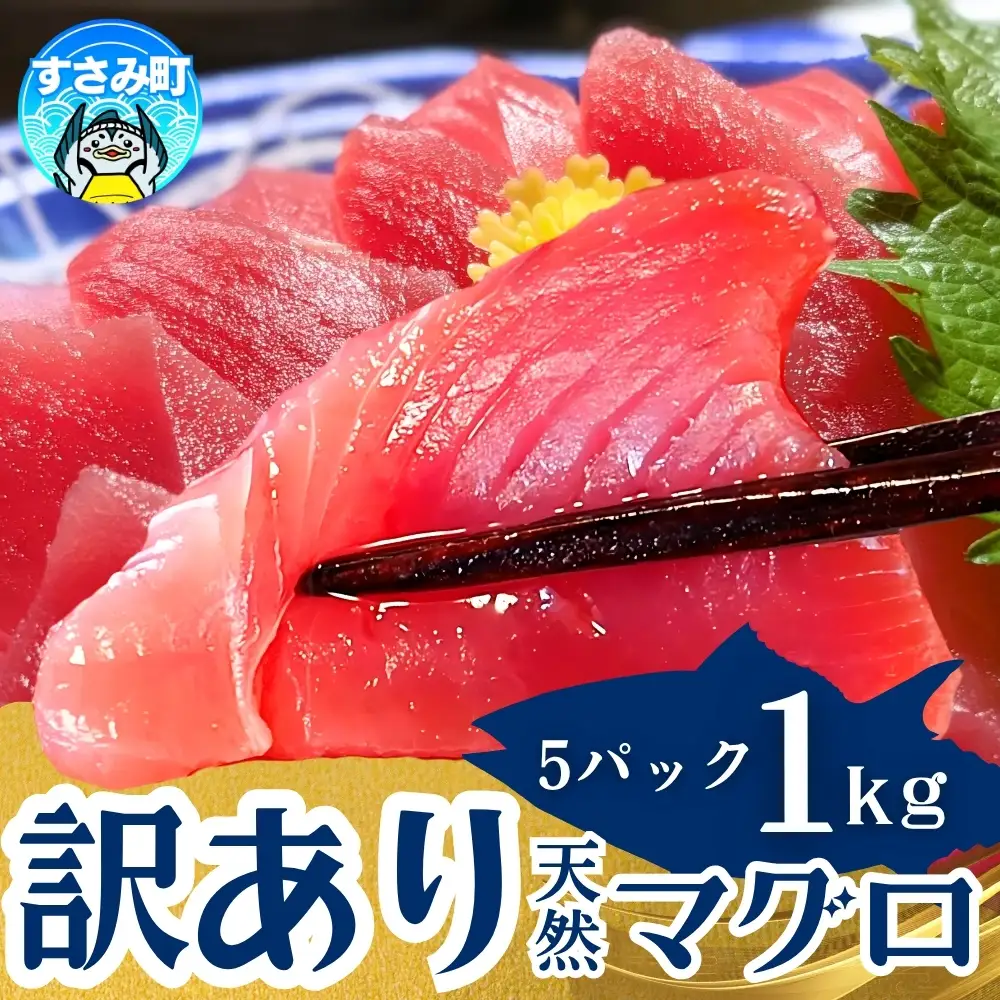 まぐろ 【訳あり】和歌山の天然マグロ 冷凍 計1kg【scp003C】 
