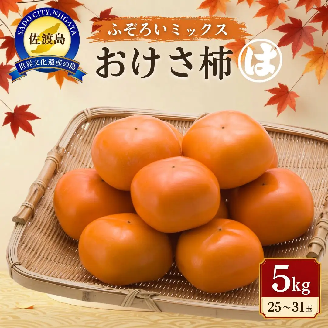おけさ柿 約5kg 家庭用（25?31個） | 新潟県 佐渡市柿