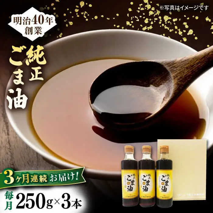 【定期便】 ごま油 250g×3本 NBE104 ごま油 全3回