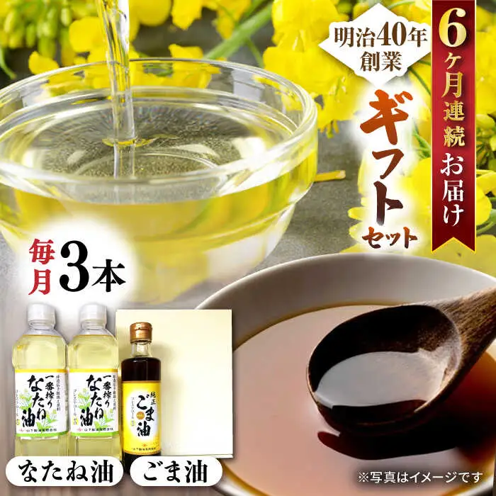 【定期便】 なたね油＆ごま油ギフト NBE108 なたね油 ごま油 全6回