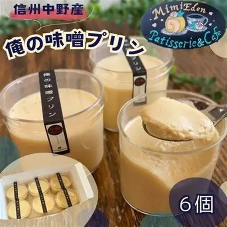 信州中野産　俺の味噌プリン(6個入)【配送不可地域：離島・北海道・沖縄県】【1497678】