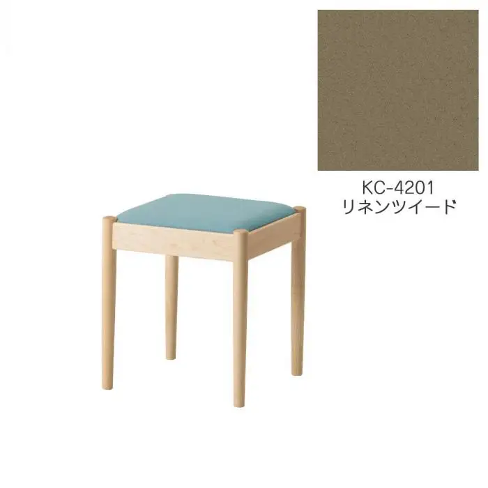 旭川家具　コサイン　フォルクスツール メープル　KCリネンツイード_03579