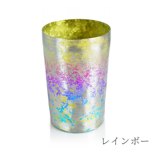 チタン二重タンブラー 鈦虹 ライト (レインボー) 270ml