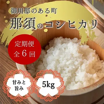 【定期便6ヶ月】那須町産コシヒカリ5kg×1袋〔P-278〕｜米 お米 国産 白米 ご飯 ごはん ゴハン 国産 那須 栃木県 那須町 水車の里 瑞穂蔵 ※沖縄・離島への配送不可