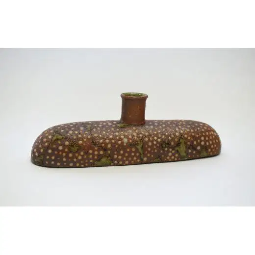 釉彩花入れ 一輪挿し 花瓶 陶芸品《受注制作》花入れ 花びん 花器 オブジェ インテリア 置物 おしゃれ 陶芸 手作り 陶器 装飾品 陶芸作家