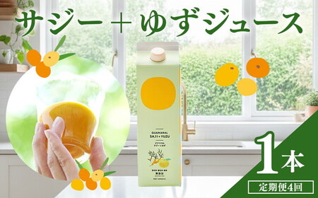 【定期便4カ月】サジー グアマラルサジー＋ゆず 1000ml　毎月1本4カ月コース _DX24