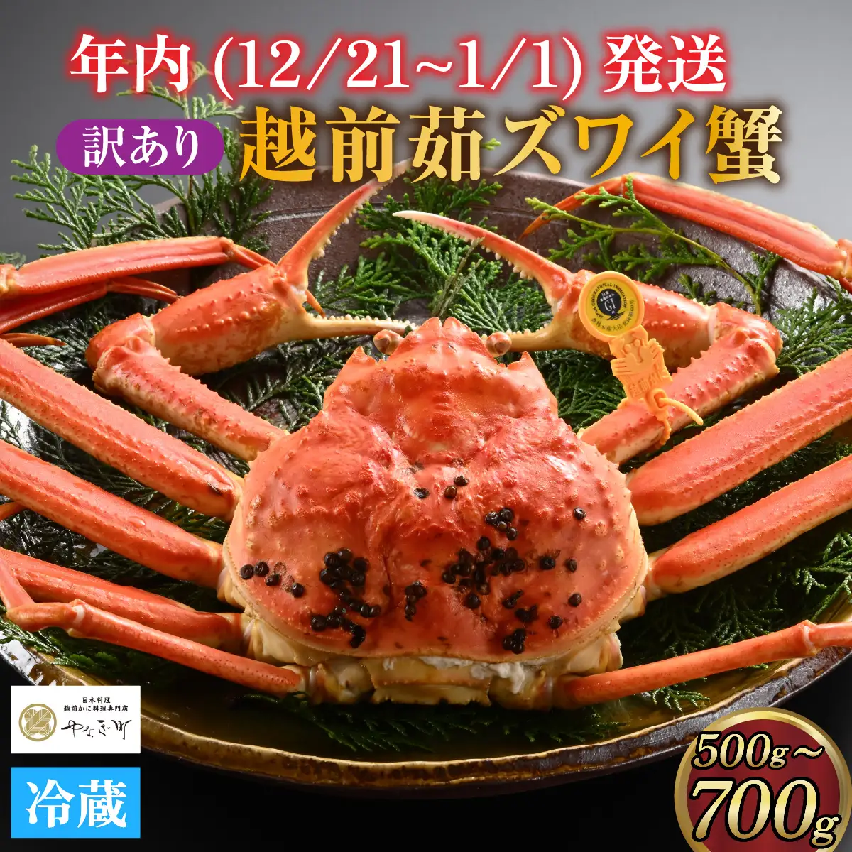 【先行予約】[到着日指定可]【訳あり】蟹好きが唸る老舗カニ料理店の越前茹ズワイ蟹 小（500g～700g）＜年内発送＞ [G-085041] / ｽﾞﾜｲｶﾞﾆ ｽﾞﾜｲｶﾞﾆ ｽﾞﾜｲｶﾞﾆ