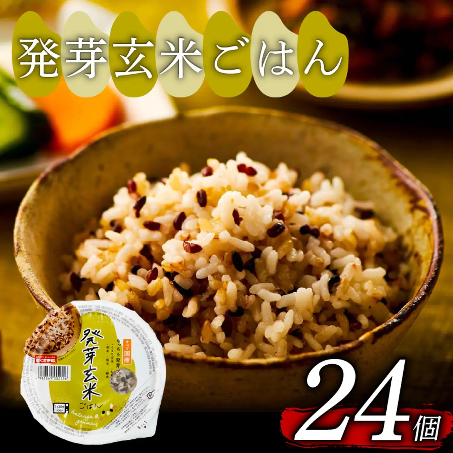 【玄米パック】 発芽玄米 国産100% もっちり 160g 計24個 発芽玄米