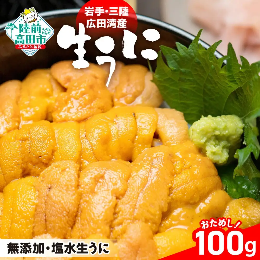 【先行予約】生うに 100g 無添加 塩水パック 生うに